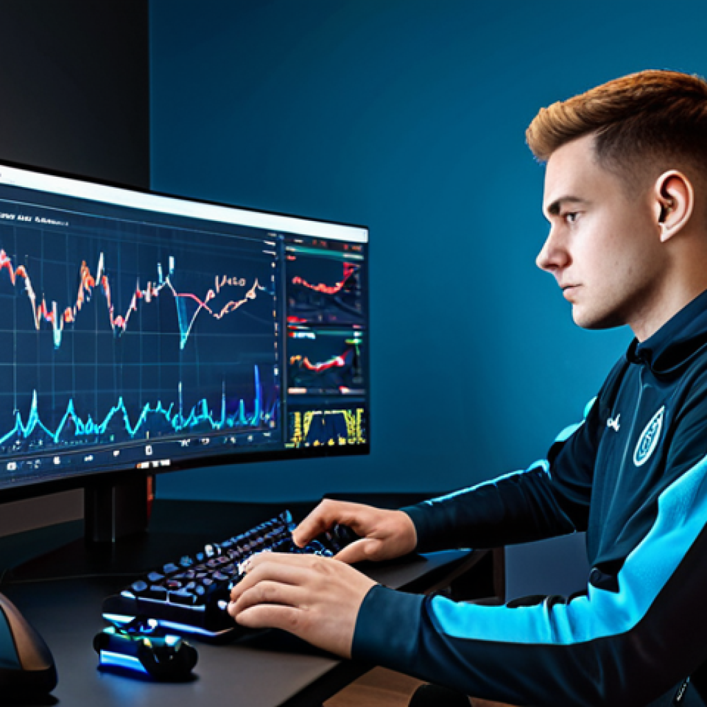 Pro Player Analyzing Data**
"A professional LoL player, fully clothed in a gaming jersey, intensely studying data analytics charts and graphs on a large monitor, modern gaming room background, perfect anatomy, correct proportions, well-formed hands, proper finger count, natural pose, safe for work, appropriate content, fully clothed, professional, family-friendly, high quality"
**