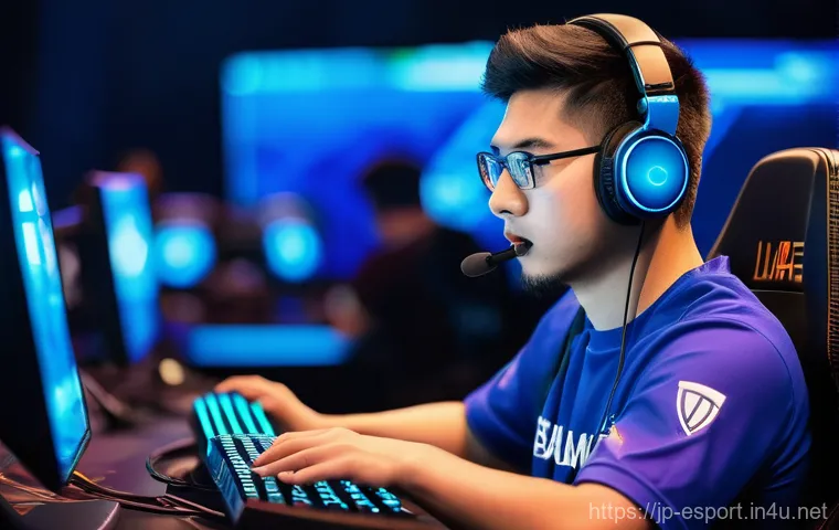 LOL 명경기 클립 정리 - Image Prompt 1: The Focused Pro Gamer**