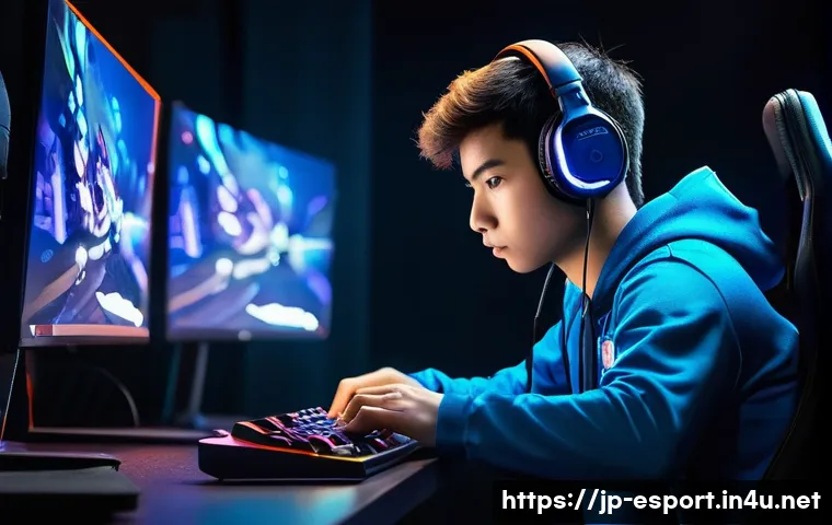 롤드컵 MVP의 의미 - **Prompt:** A young, focused esports player, either male or female, deeply immersed in practice duri...