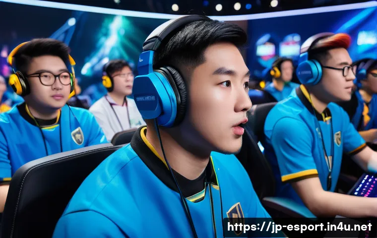 롤드컵 명장면 제작 과정 - A dynamic esports tournament scene featuring multiple camera angles capturing intense moments of a L...